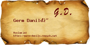Germ Daniló névjegykártya